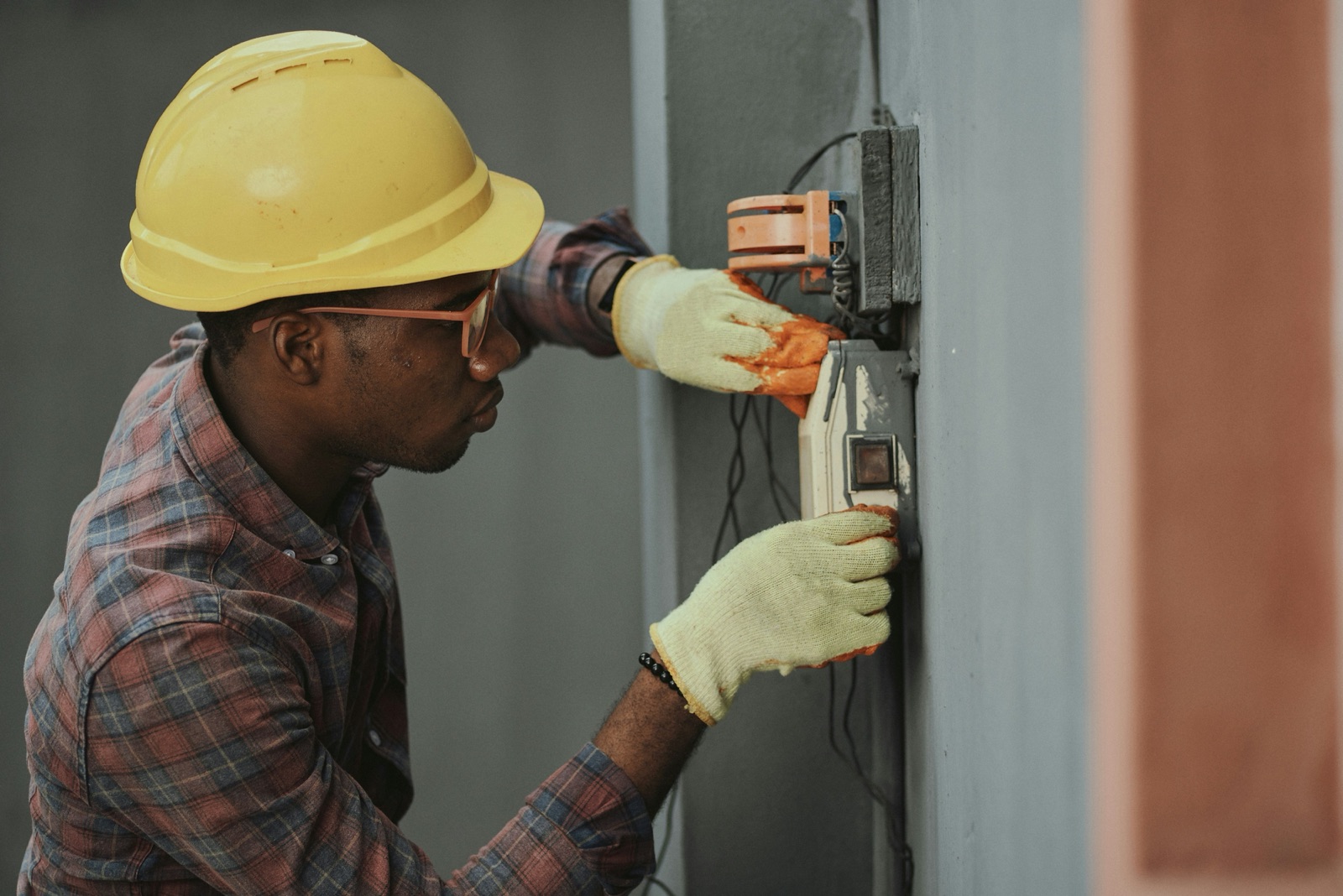 HVAC technician servicing equipment
